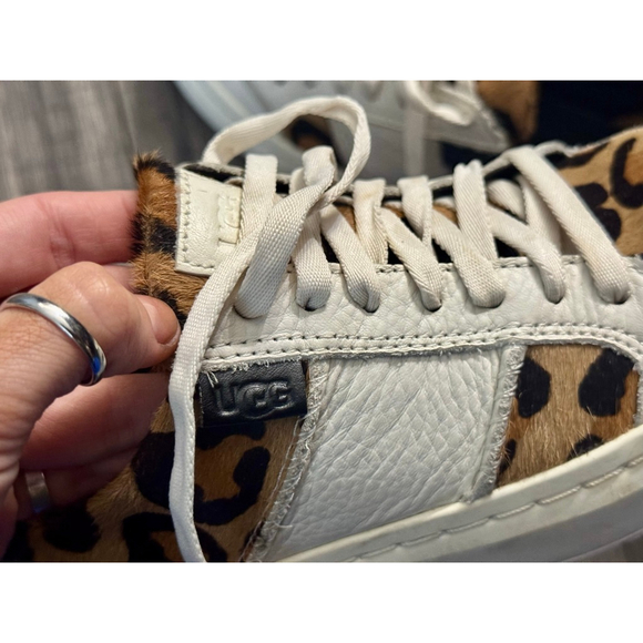 UGG Ladies Size 5 Spotty Lace Alameda Sneakers - Genuine Hair and Leather - Picture 12 of 14